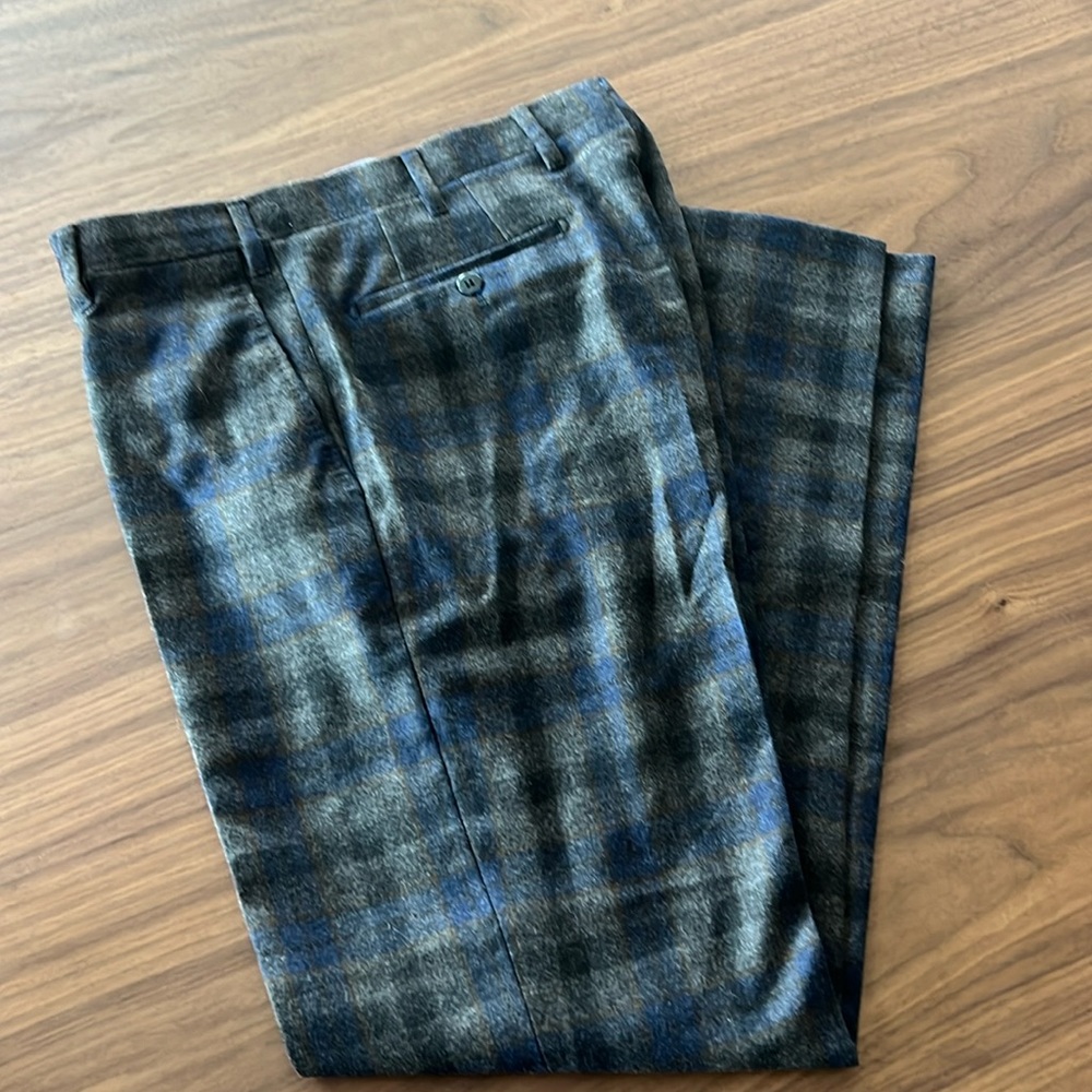 Valentini flat front wool slacks